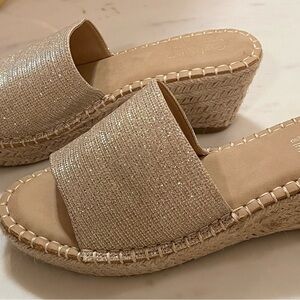 Catherine Malandrino Cream Wedge Espadrilles